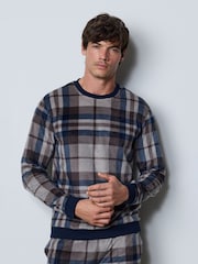 חום שוקולד - סט פיג'מת מיקרו-פליז עם שרוול ארוך - תמונה 2 מתוך 11