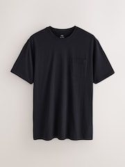 Black Short Sleeve Cosy Check Jersey Pyjamas Set - Image 2 of 4