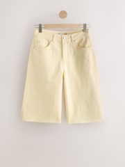 Lemon Yellow Bermuda Denim Jorts Shorts - Image 1 of 4