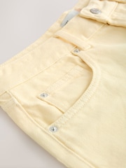 Lemon Yellow Bermuda Denim Jorts Shorts - Image 3 of 4