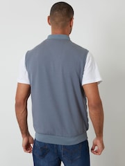 Μπλε ντένιμ - Threadbare καπιτονέ υβριδικό Αμάνικο μπουφάν - Εικόνα 2 του 4