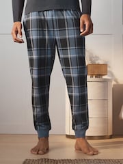 כחול/אפור - Pure Cotton Long Sleeve Jersey Pyjamas Set - תמונה 8 מתוך 16