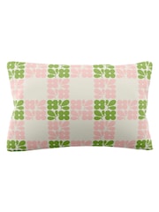 Orla Kiely Dill Pink Floret Check 200 Thread Count Duvet Cover and Pillowcase Set - Image 4 of 5