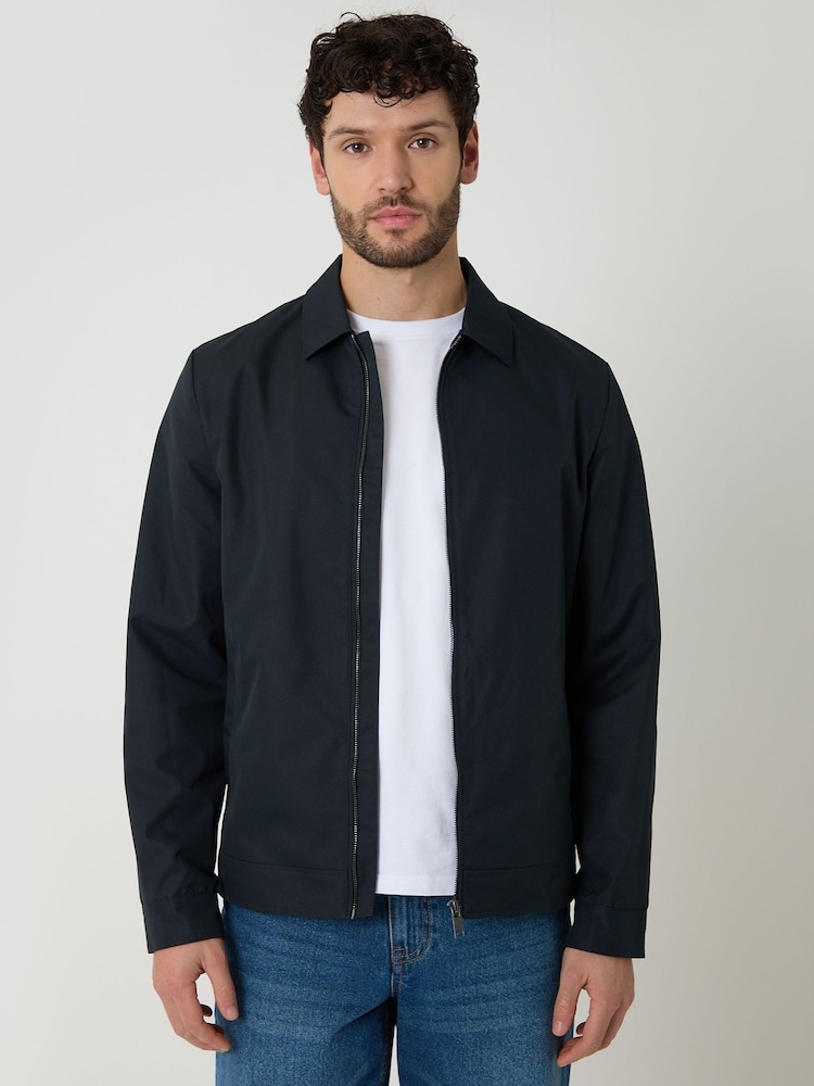 Blau - Threadbare Showerproof Lightweight Collared Zip Through Jacket - Bild 1 von 5 Blau - Threadbare Showerproof Lightweight Collared Zip Through Jacket - Bild 1 von 5