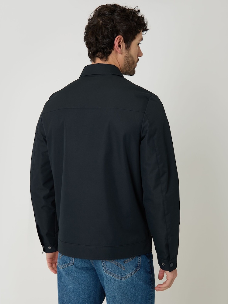 Blau - Threadbare Showerproof Lightweight Collared Zip Through Jacket - Bild 2 von 5 Blau - Threadbare Showerproof Lightweight Collared Zip Through Jacket - Bild 2 von 5