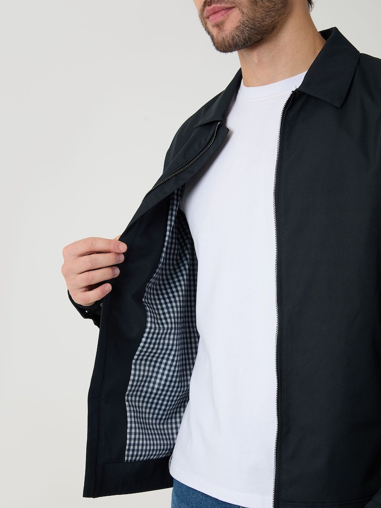 Blau - Threadbare Showerproof Lightweight Collared Zip Through Jacket - Bild 5 von 5 Blau - Threadbare Showerproof Lightweight Collared Zip Through Jacket - Bild 5 von 5