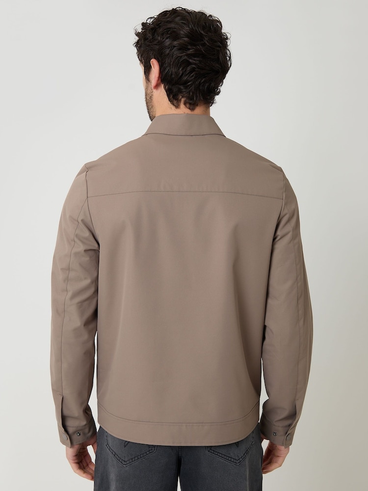 Braun - Threadbare Showerproof Lightweight Collared Zip Through Jacket - Bild 2 von 5 Braun - Threadbare Showerproof Lightweight Collared Zip Through Jacket - Bild 2 von 5