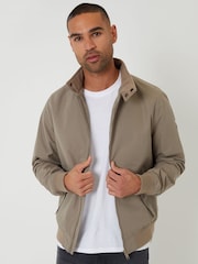 kayumanggi - Threadbare Zip Up Harrington Jacket - Larawan 1 ng 6