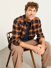FatFace Orange Long Sleeve York Check Shirt - Image 3 of 6