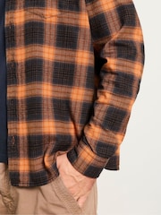 FatFace Orange Long Sleeve York Check Shirt - Image 5 of 6