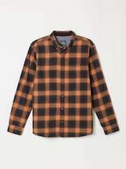FatFace Orange Long Sleeve York Check Shirt - Image 6 of 6