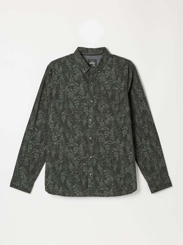 FatFace Long Sleeve Fern Print Shirt - Image 1 of 2