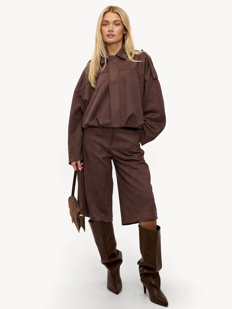 LOAVIES Dazzling Delight Bomber Brown Jacket - Image 5 of 5 LOAVIES Dazzling Delight Bomber Brown Jacket - Image 5 of 5