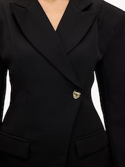 LOAVIES Cosmic Echoes Statement Button Black Blazer - صورة 4 من 4