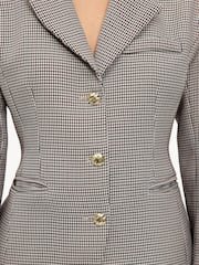 LOAVIES Grey Hug In A Stitch Houndstooth Tailored Blazer - תמונה 5 מתוך 5