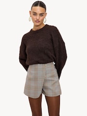 LOAVIES Grey The Peony Promise Check Skort - תמונה 1 מתוך 5