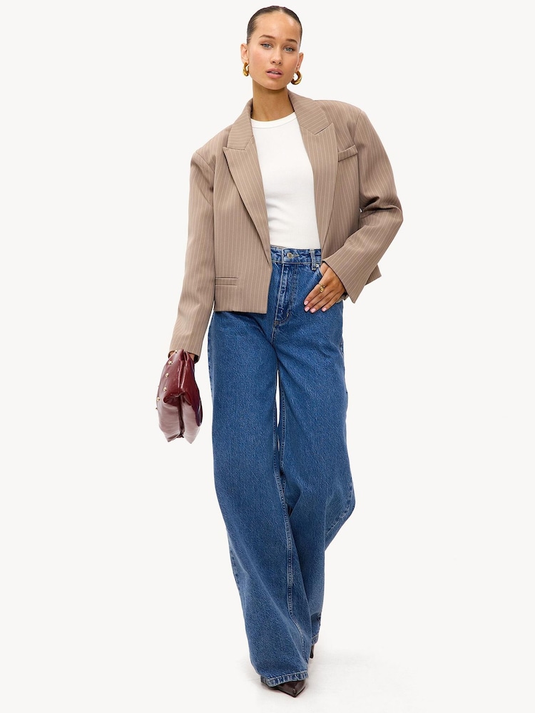 LOAVIES Fields Of Tenderness Wide Blue Jeans - Image 1 of 5 LOAVIES Fields Of Tenderness Wide Blue Jeans - Image 1 of 5