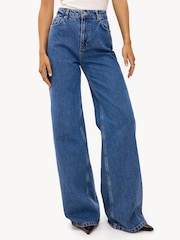 LOAVIES Fields Of Tenderness Wide Blue Jeans - Image 3 of 5