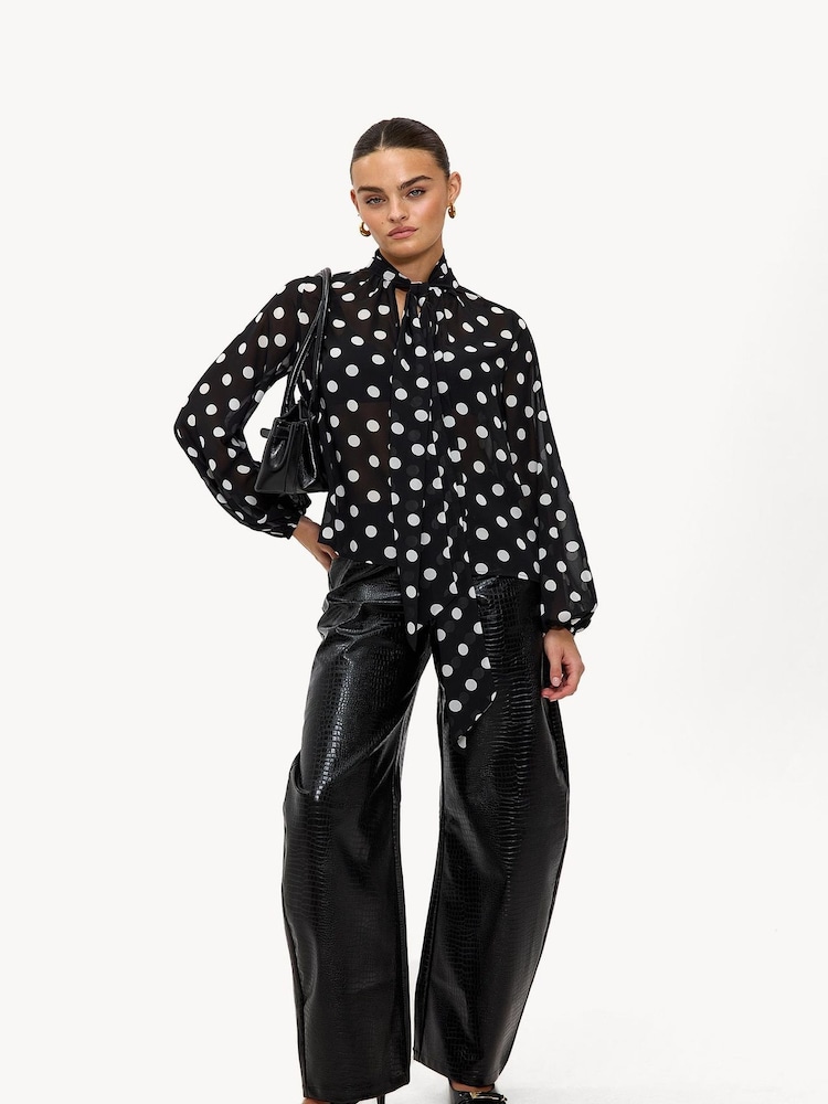 LOAVIES Gingerbread Wishes Button Black Blouse - Image 5 of 5 LOAVIES Gingerbread Wishes Button Black Blouse - Image 5 of 5