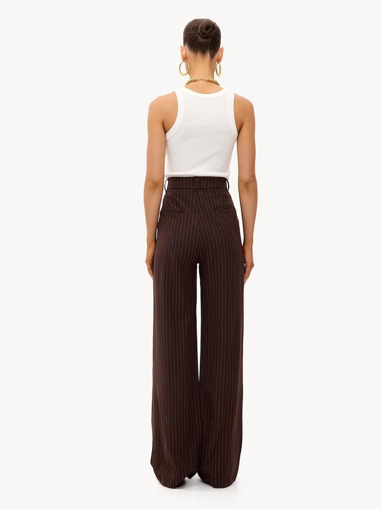 high waisted brown dress pants Alloy Apparel Tall High Waist Flare Dress Pants for Women in Brown Size XS