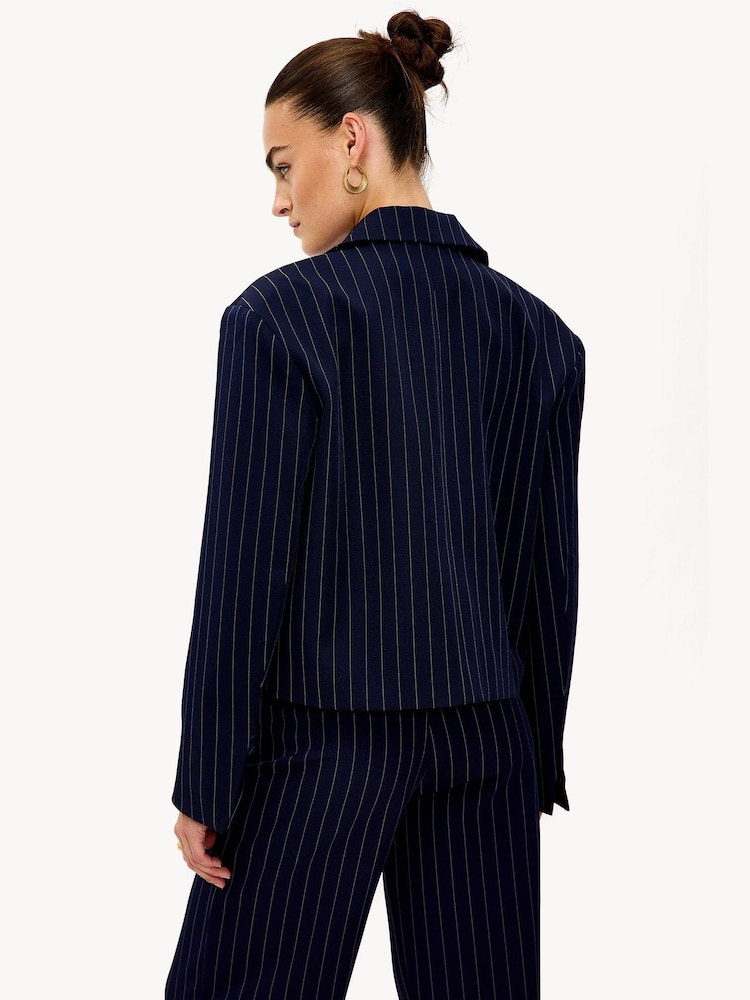 LOAVIES Blue Around The World With You Blazer - Image 2 of 5 LOAVIES Blue Around The World With You Blazer - Image 2 of 5