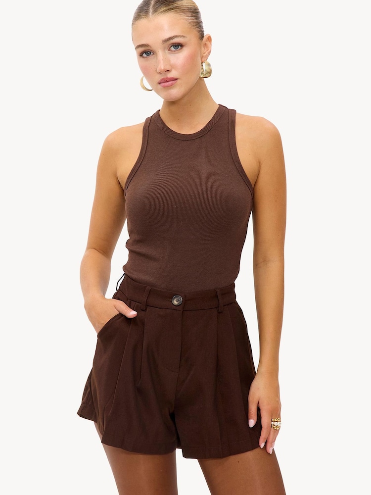 LOAVIES Embraced By Nature Brown Shorts - Image 1 of 5 LOAVIES Embraced By Nature Brown Shorts - Image 1 of 5