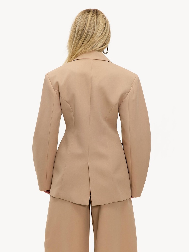 LOAVIES Talk To Me Brown Blazer - Image 2 of 4 LOAVIES Talk To Me Brown Blazer - Image 2 of 4