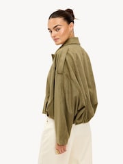 LOAVIES Green Dazzling Delight Bomber Jacket - Image 2 of 5