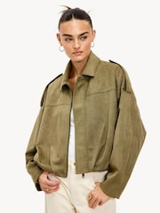 LOAVIES Green Dazzling Delight Bomber Jacket - Image 5 of 5