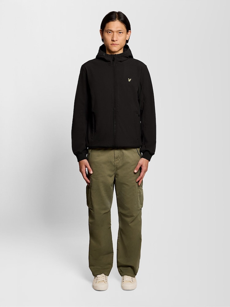 Lyle & Scott Black Fleece Back Softshell Jacket - Image 2 of 5