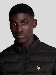 Lyle & Scott Black Funnel Neck Wadded Jacket - Image 4 of 5