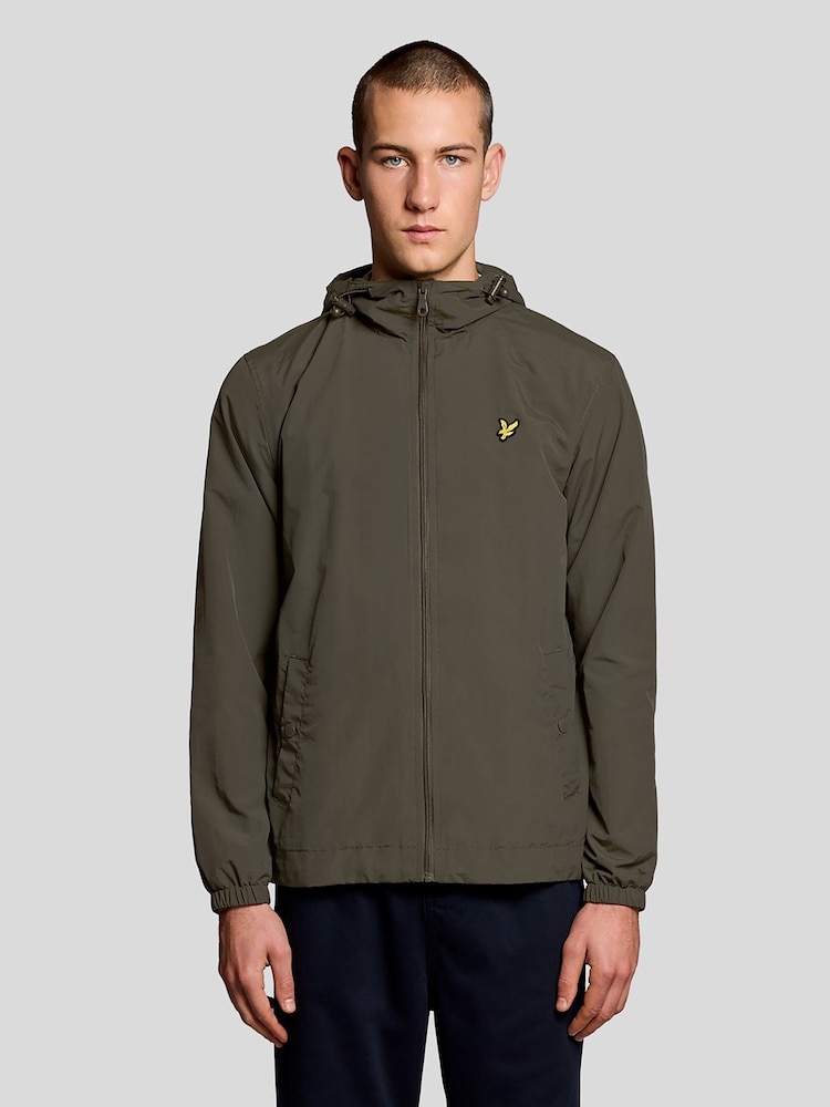 Lyle & Scott Green Zip Through Hooded Jacket - Image 1 of 5