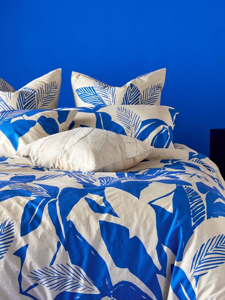 KAS Cobalt Mahana Cotton Duvet Cover Set - Image 2 of 6