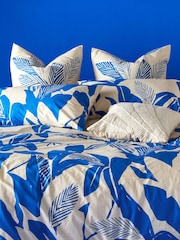 KAS Cobalt Mahana Cotton Duvet Cover Set - Image 4 of 6