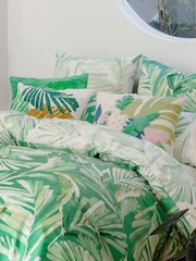KAS Bright Green Oliana Cotton Duvet Cover Set - Image 2 of 5