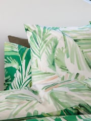 KAS Bright Green Oliana Cotton Duvet Cover Set - Image 4 of 5