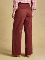 Russet - Joules aukštu liemeniu plačiomis klešnėmis elegantiškos kelnės - 2 paveikslėlis iš 7