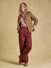 Russet - Joules aukštu liemeniu plačiomis klešnėmis elegantiškos kelnės - 5 paveikslėlis iš 7
