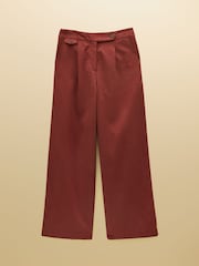 Russet - Joules aukštu liemeniu plačiomis klešnėmis elegantiškos kelnės - 7 paveikslėlis iš 7