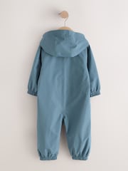 Light Blue Waterproof Fleece Lined Puddlesuit (3mths-7yrs) - Image 6 of 8