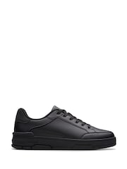 Clarks Black Standard Fit Check Lace Trainers - Image 1 of 6