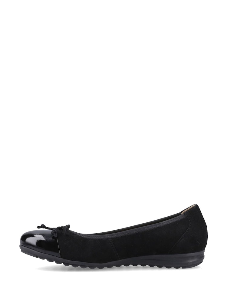 Noir - Ballerines Hush Puppies Laurie à embout - Image 2 sur 4