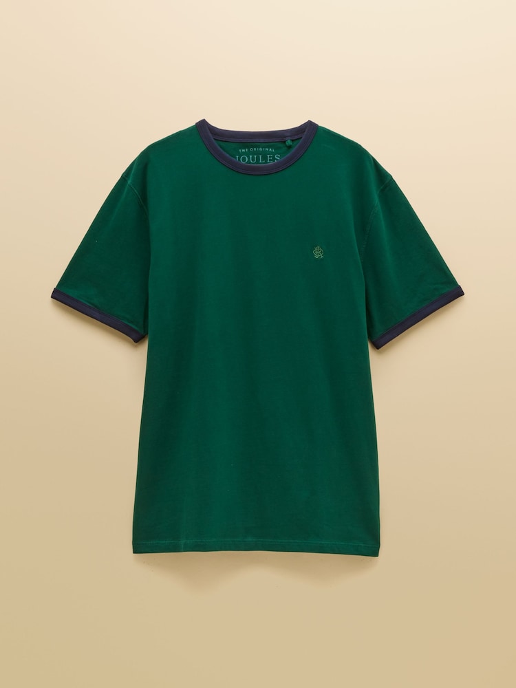 Joules Rugby Club Green Crew Neck Cotton T-Shirt - Image 6 of 6