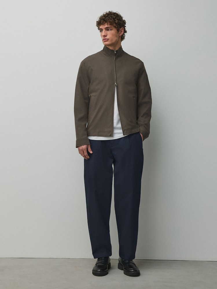 Navy Barrel Fit Cotton Rich Stretch Chinos - Image 2 of 10