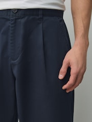 Navy Barrel Fit Cotton Rich Stretch Chinos - Image 5 of 10