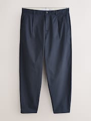 Navy Barrel Fit Cotton Rich Stretch Chinos - Image 6 of 10