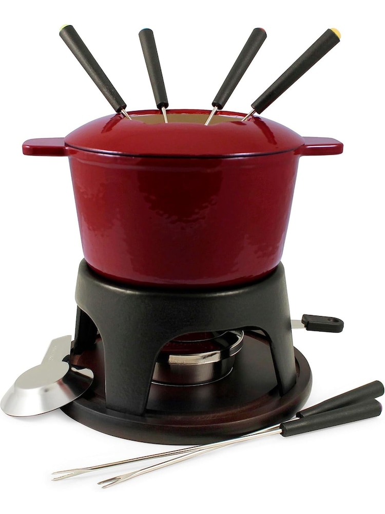Swissmar Cherry Red Sierra Foundue Set 11 Piece - Image 1 of 4 Swissmar Cherry Red Sierra Foundue Set 11 Piece - Image 1 of 4