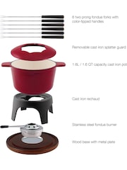 Swissmar Cherry Red Sierra Foundue Set 11 Piece - Image 3 of 4