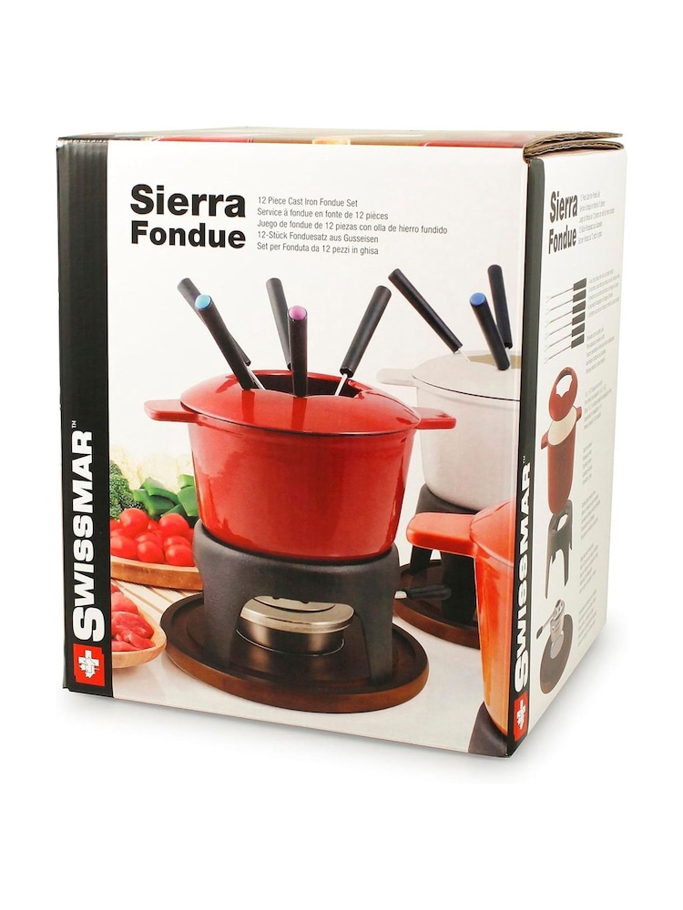 Swissmar Cherry Red Sierra Foundue Set 11 Piece - Image 4 of 4 Swissmar Cherry Red Sierra Foundue Set 11 Piece - Image 4 of 4