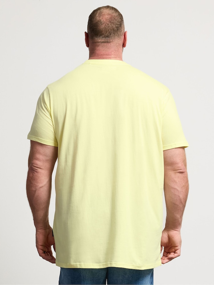 BadRhino Big & Tall Yellow Long Summer Colours T-Shirts 3 Pack - Image 5 of 5